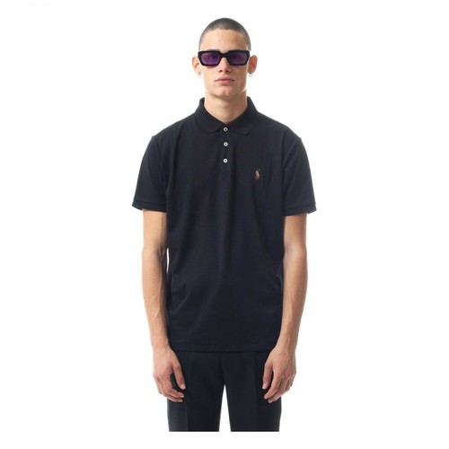 Polo Ralph Lauren, Custom Slim FIT Polo T-Shirt Czarny, male, 548.00PLN