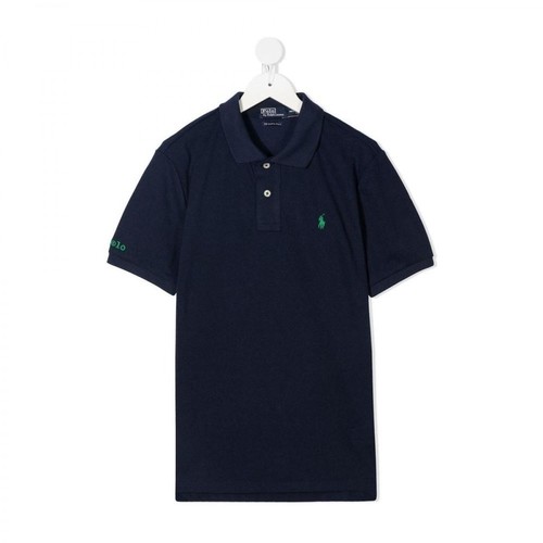 Polo Ralph Lauren, Polo Shirt with Logo Niebieski, male, 216.00PLN