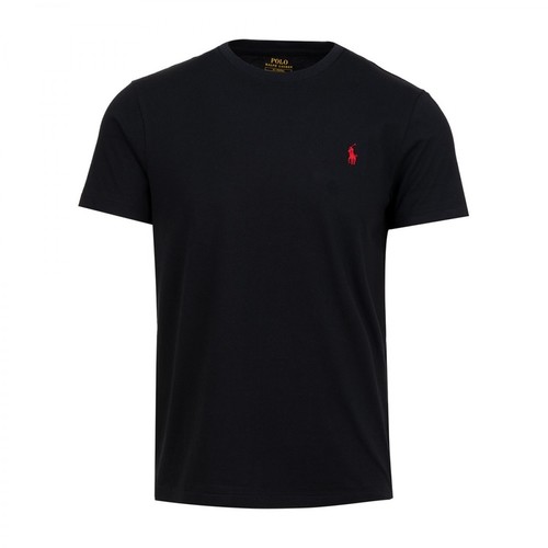 Polo Ralph Lauren, Sscnm2 Short Sleeve T-Shirt Czarny, male, 315.00PLN