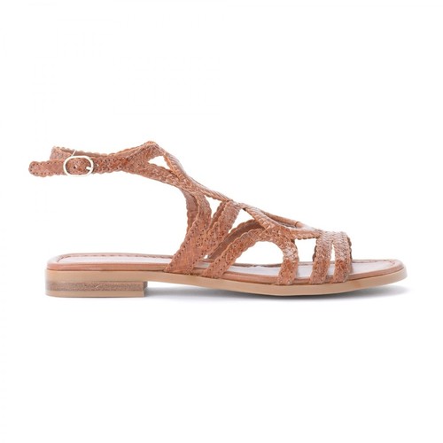 Pons Quintana, Low sandal in woven leather Brązowy, female, 849.00PLN