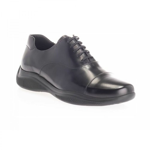 Prada, Retro Black Casual Sneakers Czarny, male, 2570.00PLN