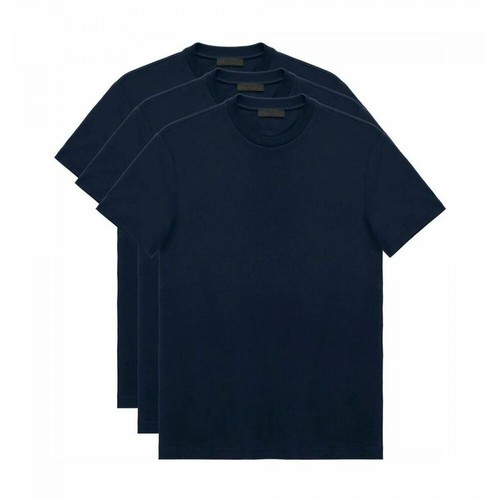 Prada, Ujm492S181Ilkf0124 Three Pack T-Shirt Niebieski, male, 2742.00PLN
