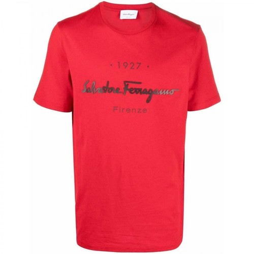 Salvatore Ferragamo, T-shirt Czerwony, male, 1323.00PLN