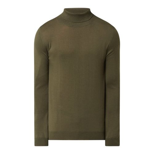 Sweter z wywijanym kołnierzem z mieszanki wełny model ‘Parcusman’ 249.99PLN