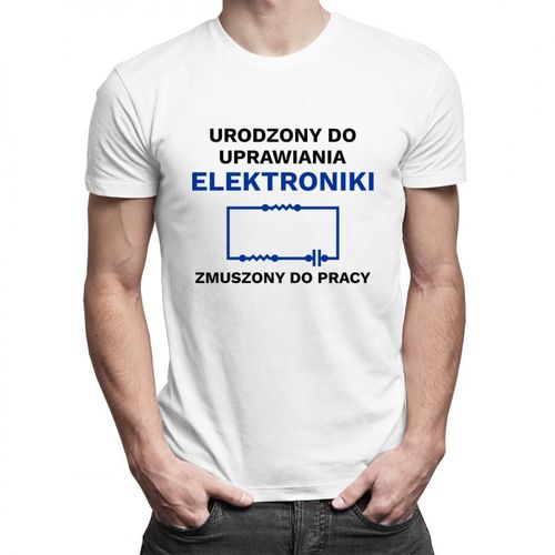 Urodzony do uprawiania elektroniki - męska koszulka z nadrukiem 69.00PLN