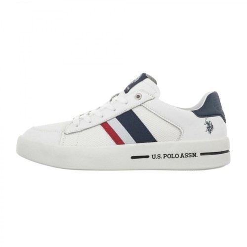 US Polo, Scarpe sneakers Vega 141 pelle/ mesh Us21Up24 Biały, male, 548.00PLN