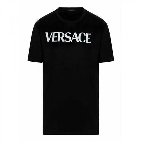 Versace, 10025021A018732B070 T-Shirt Czarny, female, 1437.00PLN