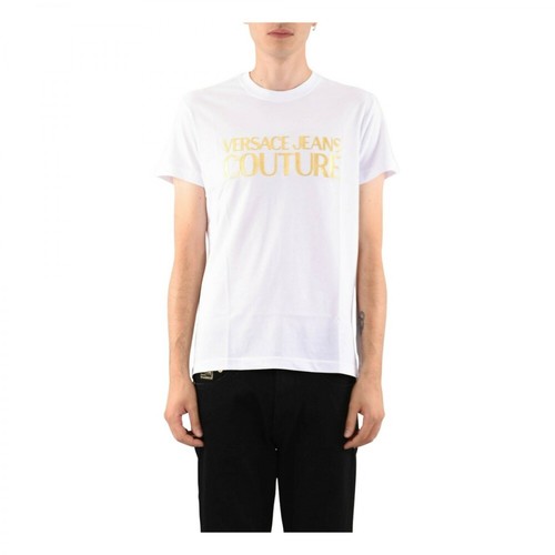 Versace Jeans Couture, T-shirt con stampa Biały, male, 336.79PLN