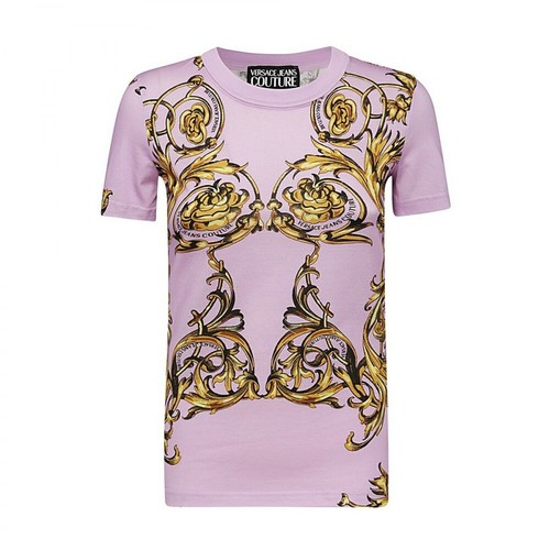 Versace Jeans Couture, T-shirt Fioletowy, female, 730.00PLN