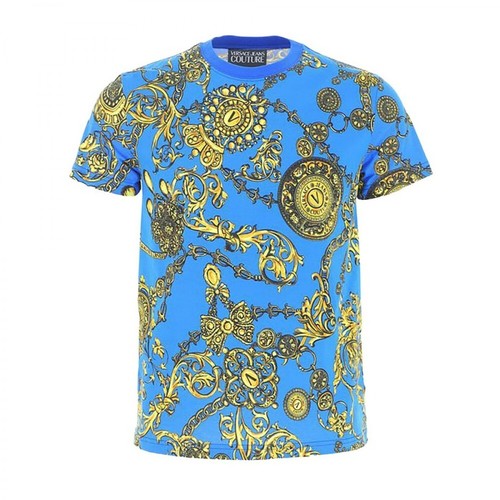 Versace, t-shirt Niebieski, male, 826.00PLN