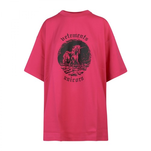 Vetements, T-shirt Ue52Tr190P Różowy, female, 1823.31PLN