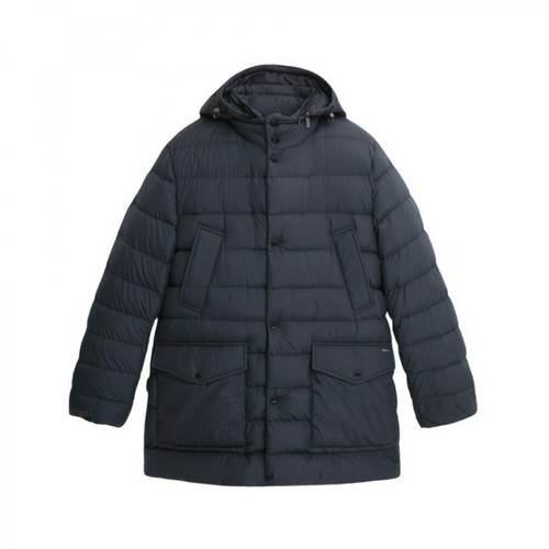Woolrich, Sierra Parka quilted with removable hood Niebieski, male, 2736.00PLN