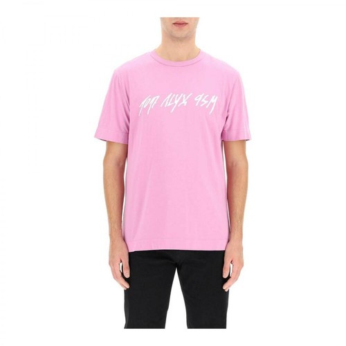 1017 Alyx 9SM, Script logo t-shirt Różowy, male, 821.00PLN