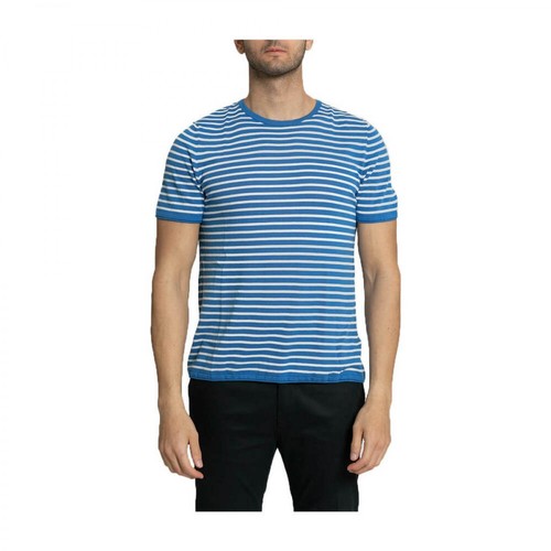 +39 Masq, Basic Striped T-Shirt Niebieski, male, 673.00PLN