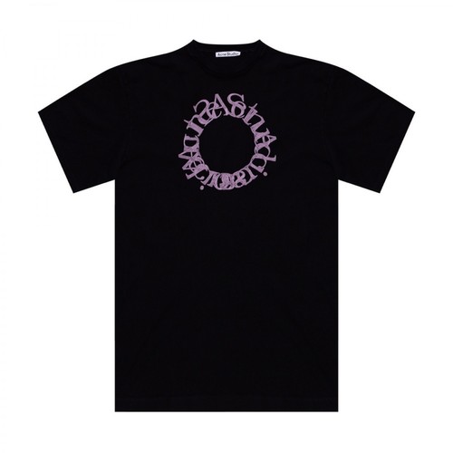 Acne Studios, T-shirt with logo Czarny, male, 700.59PLN