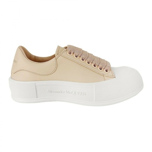 Alexander McQueen, Deck Lace Up Sneakers Beżowy, female, 1162.80PLN