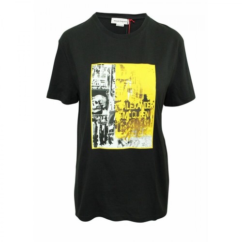 Alexander McQueen Pre-owned, T-Shirt With Print Czarny, female, 1007.17PLN