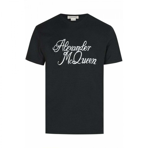Alexander McQueen, Script T-Shirt Czarny, male, 1112.00PLN