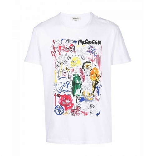Alexander McQueen, T-shirt Biały, male, 534.00PLN