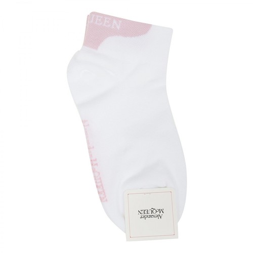 Alexander McQueen, White Cotton Socks Biały, female, 238.00PLN