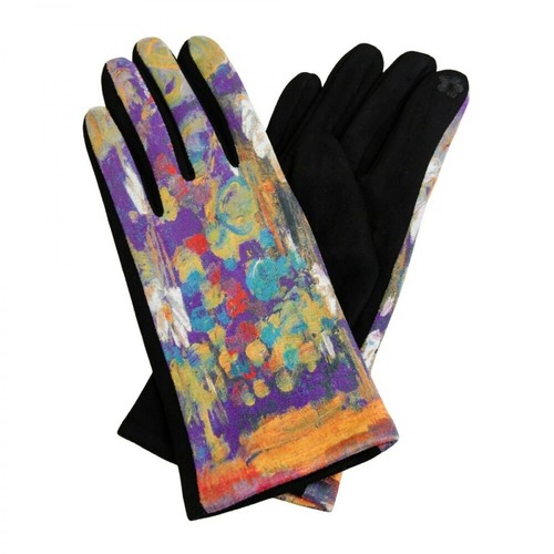 Allora, Rękawiczki z printem malarskim Fioletowy, female, 49.00PLN
