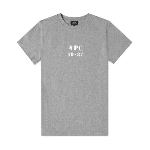 A.p.c., Stemplująca Logo T-shirt Szary, male, 401.35PLN