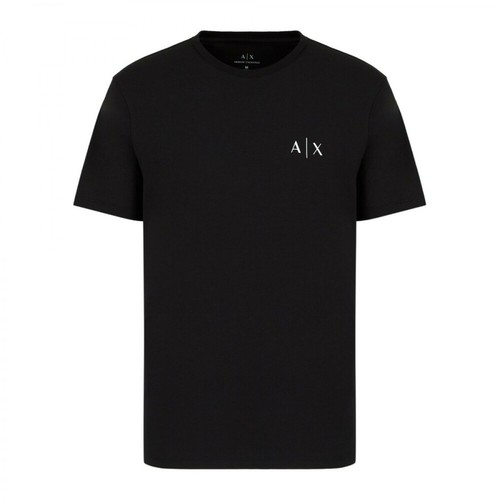 Armani Exchange, T-shirt Czarny, male, 183.00PLN