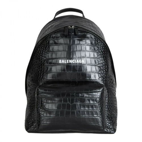 Balenciaga, Croco Effect Backpack Czarny, female, 6362.00PLN
