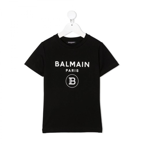Balmain, T-Shirt With Logo Czarny, female, 475.00PLN