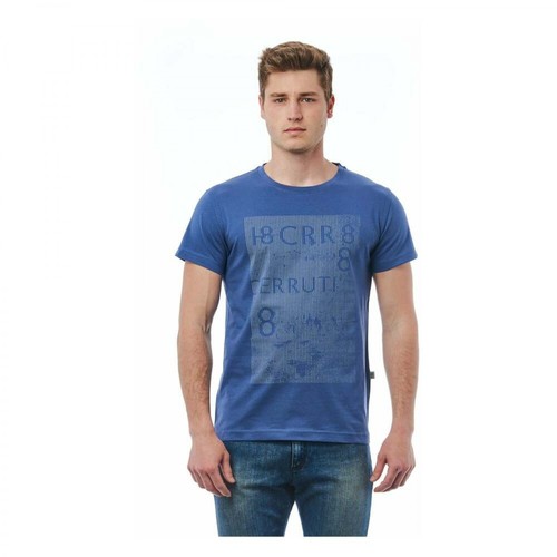 Cerruti 1881, Avio T-shirt Niebieski, male, 263.60PLN