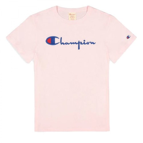 Champion, Crewneck T-Shirt Różowy, female, 292.00PLN