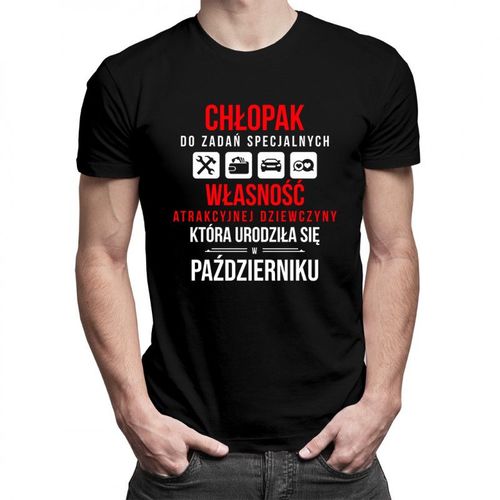 Chłopak do zadań specjalnych - październik - męska koszulka z nadrukiem 69.00PLN
