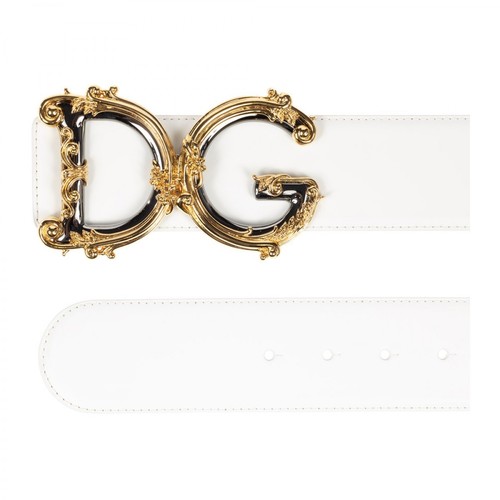 Dolce & Gabbana, Belt With Logo Biały, female, 2714.00PLN