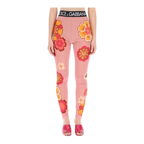 Dolce & Gabbana, Leggings Różowy, female, 2618.00PLN