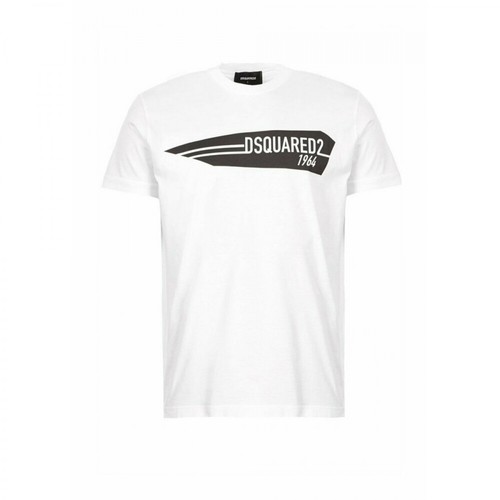 Dsquared2, 1964 Logo T-shirt Biały, male, 707.00PLN