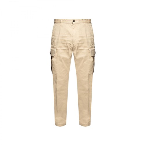 Dsquared2, Cigarette Fit Trousers Beżowy, male, 1900.00PLN