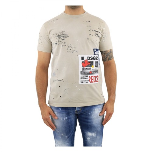 Dsquared2, T-Shirt Beżowy, male, 1301.10PLN