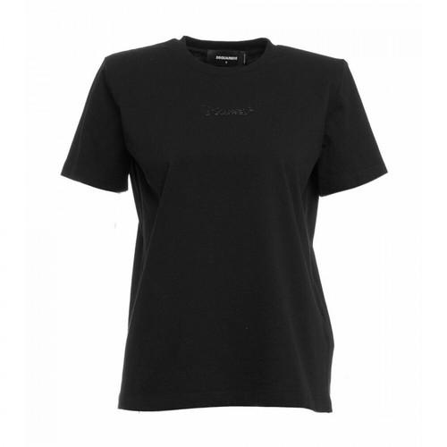 Dsquared2, T-Shirt With Mini Logo Czarny, female, 779.00PLN