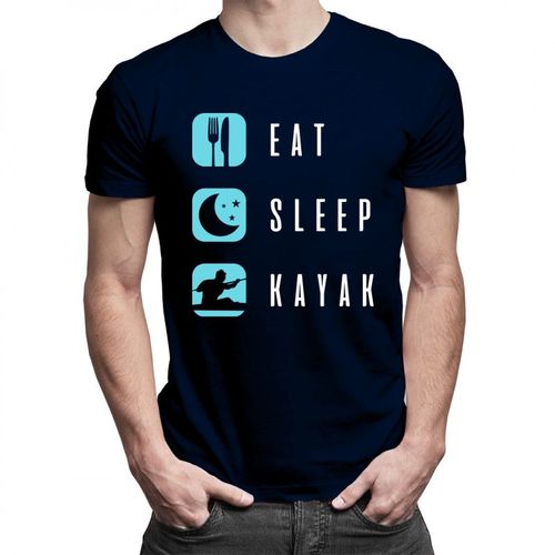 Eat, sleep, kayak - męska koszulka z nadrukiem 69.00PLN