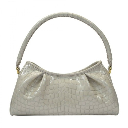 Elleme, Dimple Bag Croco Pearl Leather Szary, female, 1506.95PLN