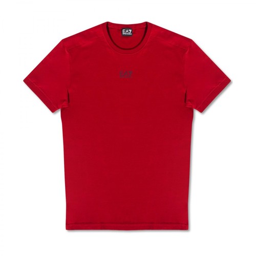 Emporio Armani EA7, Logo-printed T-shirt Czerwony, male, 256.00PLN