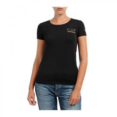 Emporio Armani EA7, T-Shirt Czarny, female, 507.00PLN