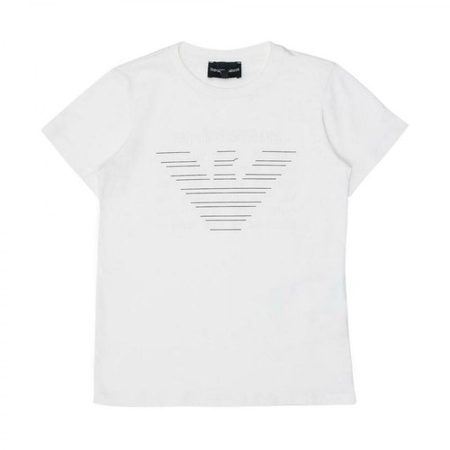 Emporio Armani, T-Shirt with Logo Biały, male, 241.00PLN