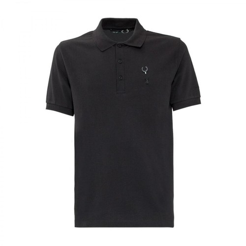 Fred Perry, Polo Shirt with Brooch Czarny, male, 619.00PLN