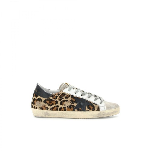 Golden Goose, Super-Star Leopard Horsy Quarter Leather sneakers Beżowy, female, 2084.00PLN