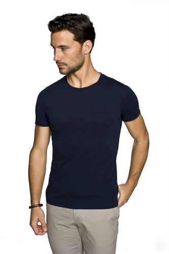 Granatowy bawełniany t-shirt Recman Avola 29.99PLN