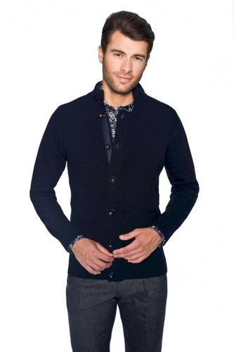 Granatowy wełniany sweter Recman Hollins KR 189.99PLN