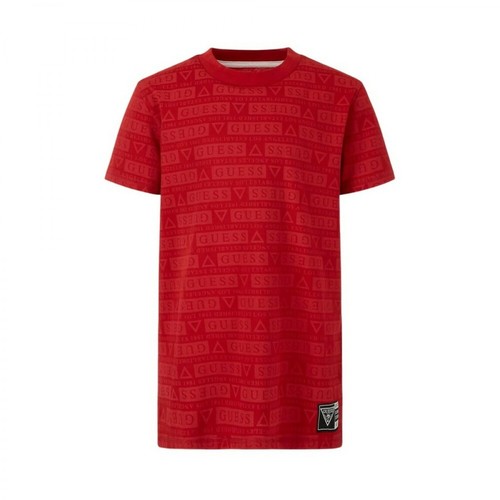 Guess, T-shirt Czerwony, male, 169.00PLN
