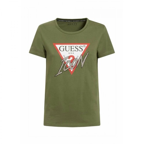 Guess, T-shirt Zielony, female, 160.00PLN