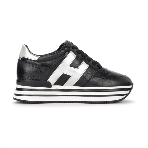 Hogan, Sneakers Midi H222 in pelle laminata Czarny, female, 1593.00PLN